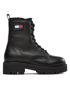 Tommy Jeans Tommy Jeans Μποτάκια Tjw Urban Boot Tumbled Ltr Wl EN0EN02317 Μαύρο