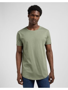 Lee Lee T-Shirt SHAPED TEE Zielony Regular Fit