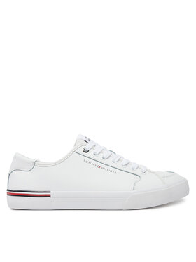 Tommy Hilfiger Tommy Hilfiger Πάνινα παπούτσια Core Corporate Vulc Leather FM0FM05399 Λευκό