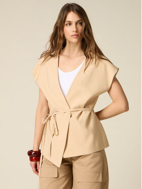 Oltre Oltre Marynarka L000J000003N002 Kremowy Regular Fit