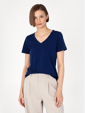 BASICLO BASICLO T-Shirt BSL-005-40 Granatowy Regular Fit