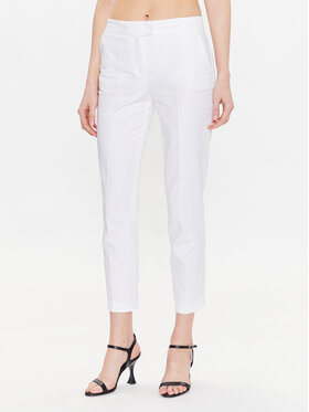 Luisa Spagnoli Luisa Spagnoli Hlače iz tkanine Acuto 539997 Bela Regular Fit