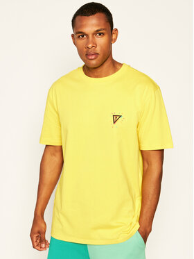 Guess Guess T-Shirt J BALVIN Logo Tee M0FI0E R9XF0 Żółty Regular Fit