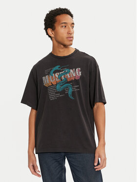 Mustang Mustang T-Shirt Akron 1015658 Černá Relaxed Fit