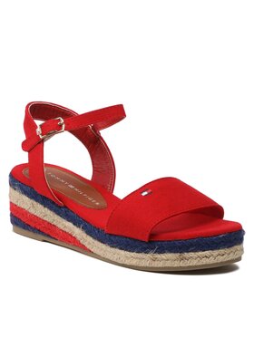 Tommy Hilfiger Espadrile Rope Wedge T3A7-32778-0048 M Crvena