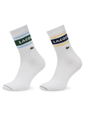 Lacoste Lacoste Set de 2 perechi de șosete lungi unisex RA9304 Alb