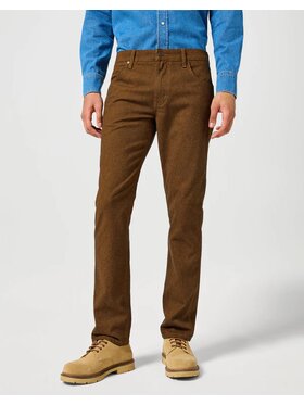 Wrangler Wrangler Spodnie materiałowe GREENSBORO Brązowy Regular Fit