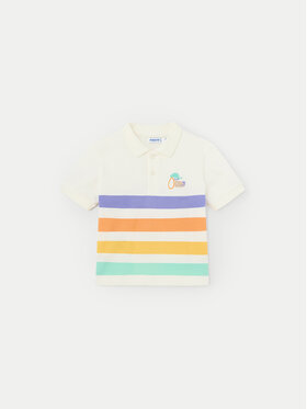 Mayoral Mayoral Тениска с яка и копчета 01108 Екрю Regular Fit