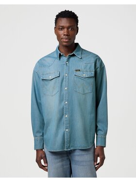 Wrangler Wrangler Koszula WESTERN SHIRT Niebieski Relaxed Fit