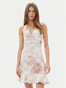 Guess Guess Rochie de vară W5GK40D5NC1 Alb Slim Fit