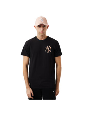New Era New Era T-Shirt New Era MLB New York Yankees Tee Czarny Regular Fit