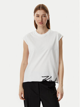 KARL LAGERFELD KARL LAGERFELD Póló B2W17018 Fehér Regular Fit