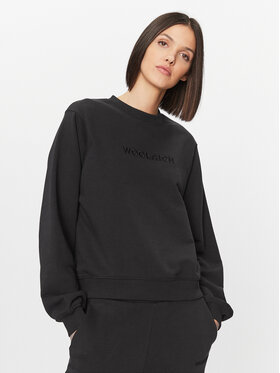 Woolrich Woolrich Mikina Logo CFWWSW0115FRUT3164 Černá Relaxed Fit