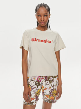 Wrangler Wrangler Футболка 112350305 Écru Regular Fit
