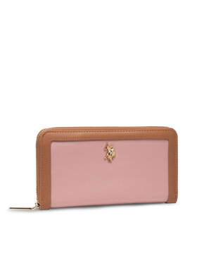 U.S. Polo Assn. U.S. Polo Assn. Великий жіночий гаманець Houston L Zip Ard Wallet BIUHU4929WIP424 Рожевий