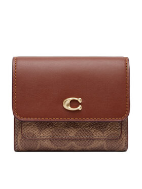Coach Coach Малък дамски портфейл CAT56 Кафяв