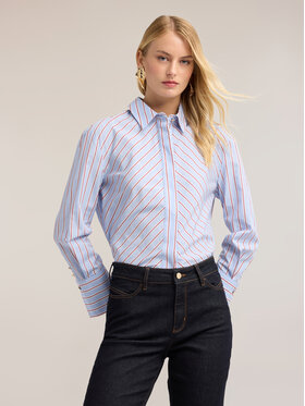 Motivi Motivi Koszula 5075Q000994N0V1 Turkusowy Boxy Fit