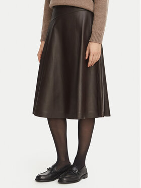 BOSS BOSS Gonna di pelle Sekana 50569088 Marrone scuro Regular Fit