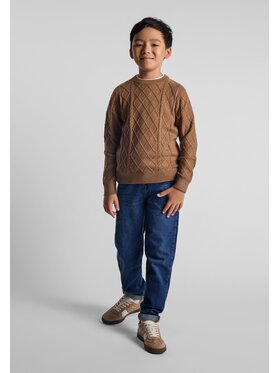 minoti minoti Sweter 27KNIT50 Brązowy Regular Fit