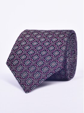 ELSNER ELSNER Krawat JEDWAB ŻAKARD A1047 Fioletowy