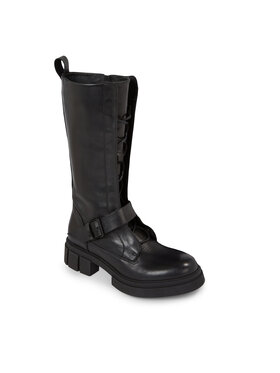 Tommy Hilfiger Tommy Hilfiger Cizme Cool Monochromatic Bikerboot FW0FW07338 Negru
