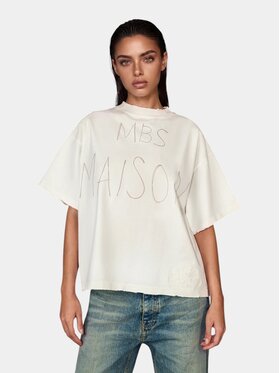 MADE BY SOCIETY MADE BY SOCIETY T-Shirt KINETIC NERVE - T27203 Beżowy Basic Fit