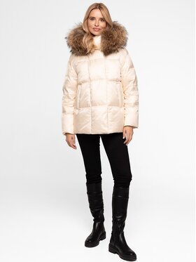 Perso Perso Dámska bunda BLH254152FXR Écru Regular Fit