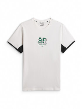 4F 4F T-Shirt SPORTS CLUB Biały Regular Fit