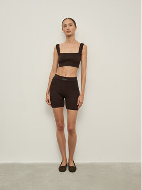 La Mania La Mania Szorty sportowe ENDING Brązowy Classic Fit