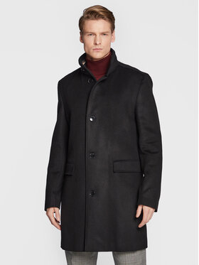 Boss Boss Vilnonis paltas H-Jared-Standup-224 50479757 Juoda Regular Fit