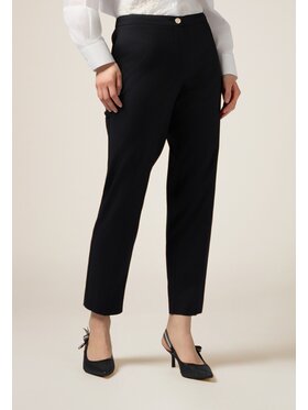 Oltre Oltre Spodnie materiałowe P066R008590N033 Czarny Regular Fit