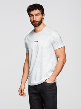 Ombre Ombre T-Shirt OM-TSFP-0263 Biały Regular Fit