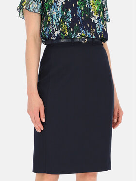 Potis & Verso Potis & Verso Spódnica Classic Granatowy Slim Fit