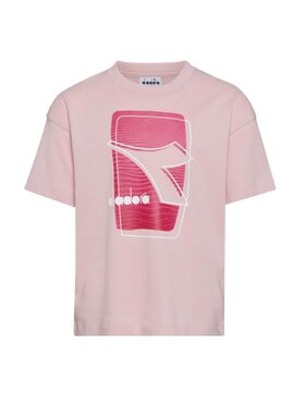 Diadora Diadora T-Shirt DIADORA JU. T-SHIRT SS ELEMENTS Różowy Regular Fit