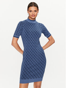 Guess Guess Kötött ruha W3YK39 Z37K0 Kék Bodycon Fit