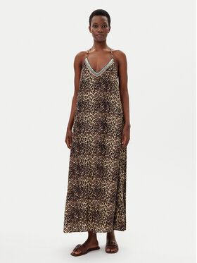 LOLA CASADEMUNT LOLA CASADEMUNT Letné šaty LS2516041 Hnedá Relaxed Fit