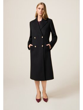 Oltre Oltre Płaszcz zimowy 0079R000474N033 Czarny Baggy Fit