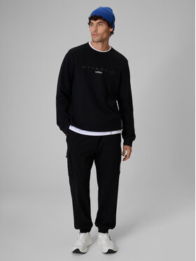 4F 4F Spodnie dresowe NIGHT RUN Czarny Regular Fit