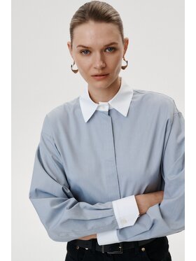 MARI PRETI MARI PRETI Bluzka NEBBIA Szary Regular Fit