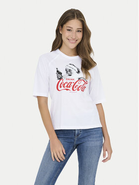 ONLY ONLY Tricou Coca Cola 15355794 Alb Regular Fit