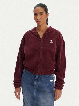 adidas adidas Mikina Essentials Chenile KE1119 Bordová Loose Fit