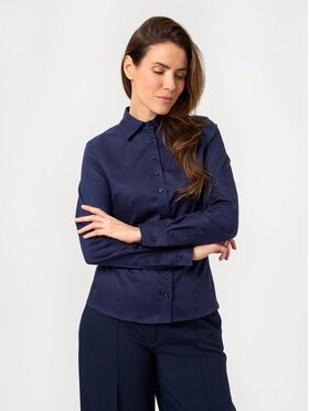 Willsoor Willsoor Koszula 61484 Granatowy Slim Fit