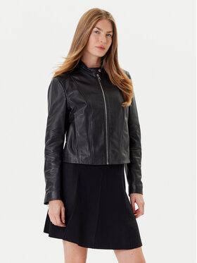 BOSS BOSS Kurtka skórzana C_Saleste1 50545625 Czarny Regular Fit