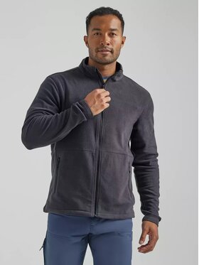 Wrangler Wrangler Kurtka przejściowa TECHNICAL FLEECE JACKET Czarny Regular Fit