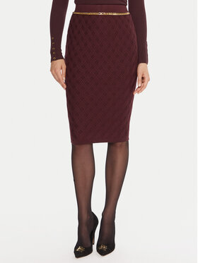 Elisabetta Franchi Elisabetta Franchi Zīmuļveida svārki GK-20B-56E2-V390 Bordo Slim Fit