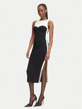 Elisabetta Franchi Elisabetta Franchi Trikotāžas kleita AM-44S-66E2-V420 Melns Slim Fit