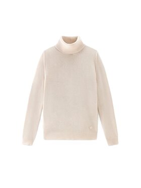 Woolrich Woolrich Sweter cfwwkn0247fruf0603-8743 Beżowy Regular Fit