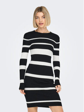 ONLY ONLY Плетена рокля 15300339 Черен Slim Fit