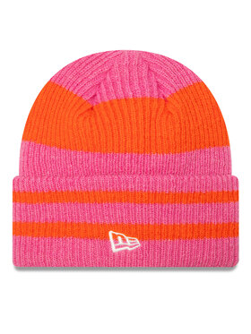 New Era New Era Czapka Stripe Cuff Knit Beanie 60580763 Różowy
