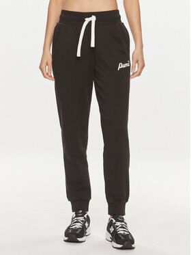 Puma Puma Pantaloni trening Ess+ Script 679350 Negru Regular Fit